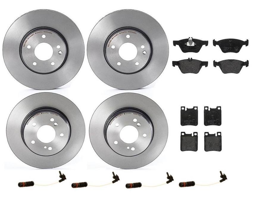 Brembo Brake Pads and Rotors Kit - Front and Rear (300mm/290mm) (Low-Met)